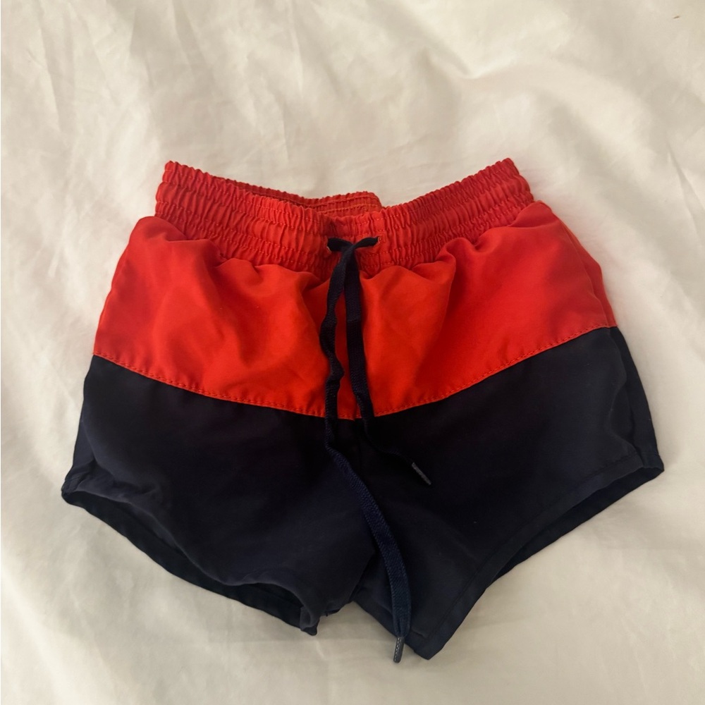 Minnow Colorblock Red and Navy swim trunk